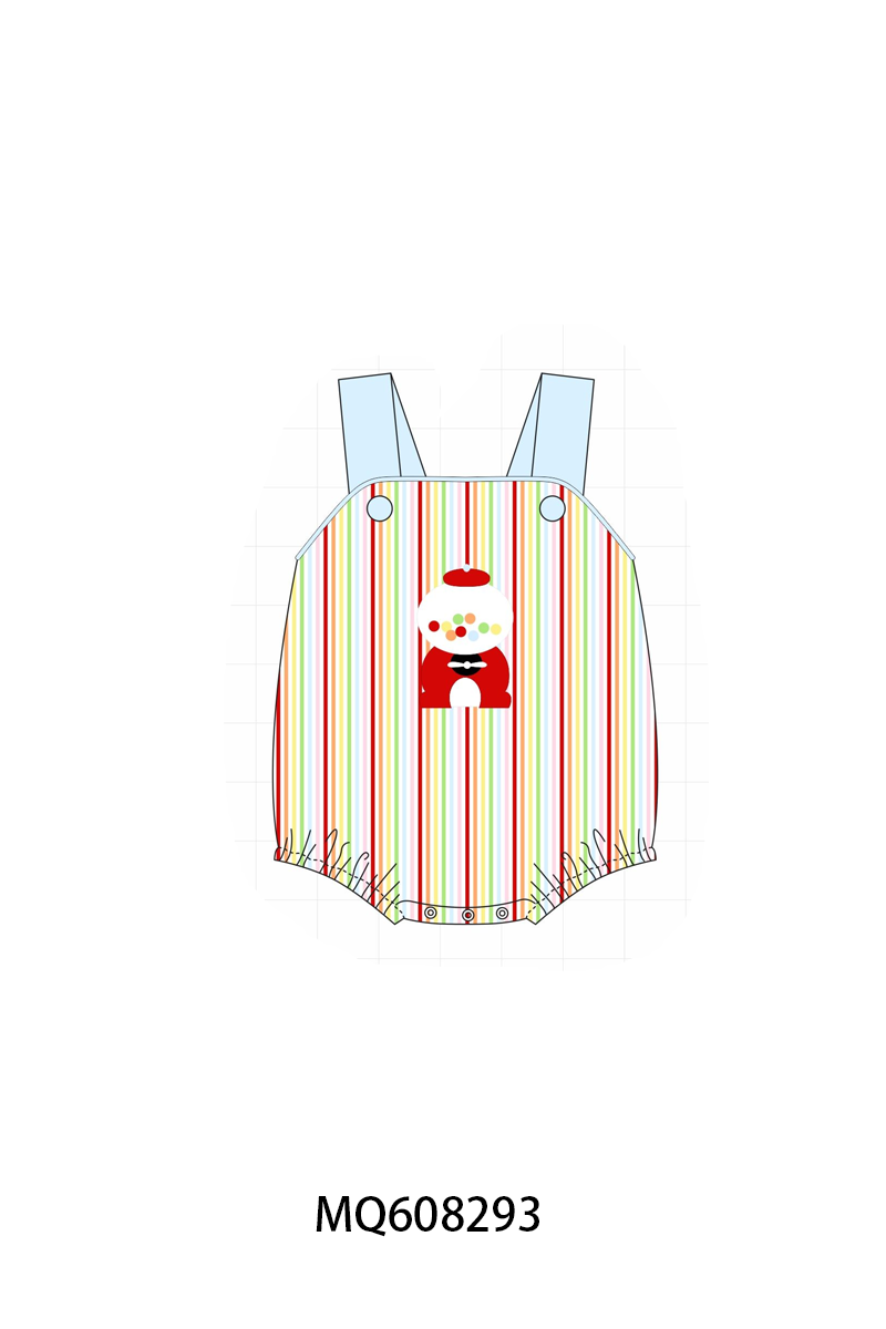 PO103 Blue gumball machine applique stripe collection