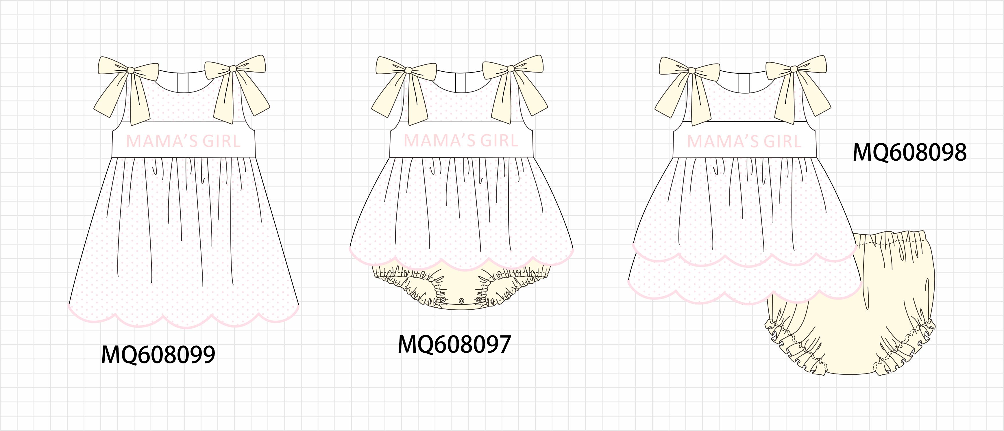 PO103 Mama's Girl embroidery dot bow collection