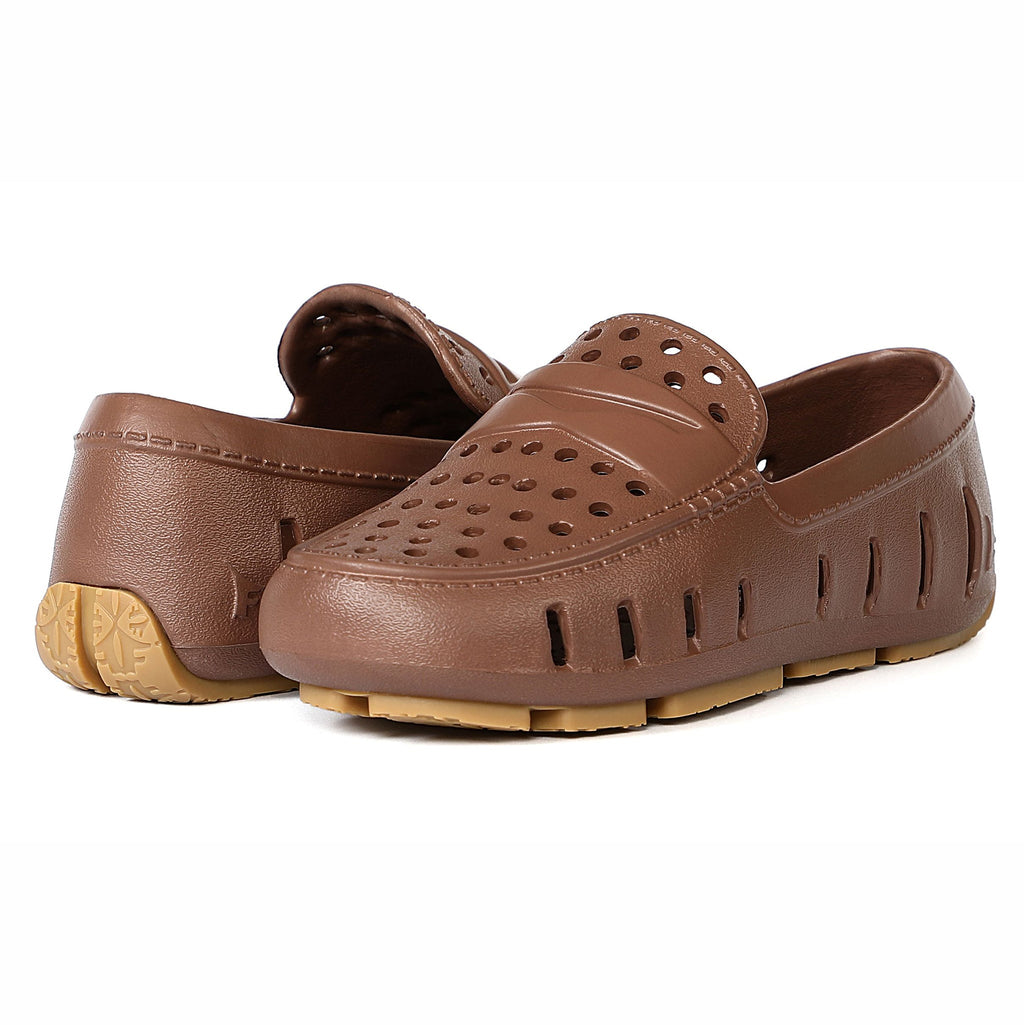 Kids Prodigy Driftwood Brown Gum Loafers