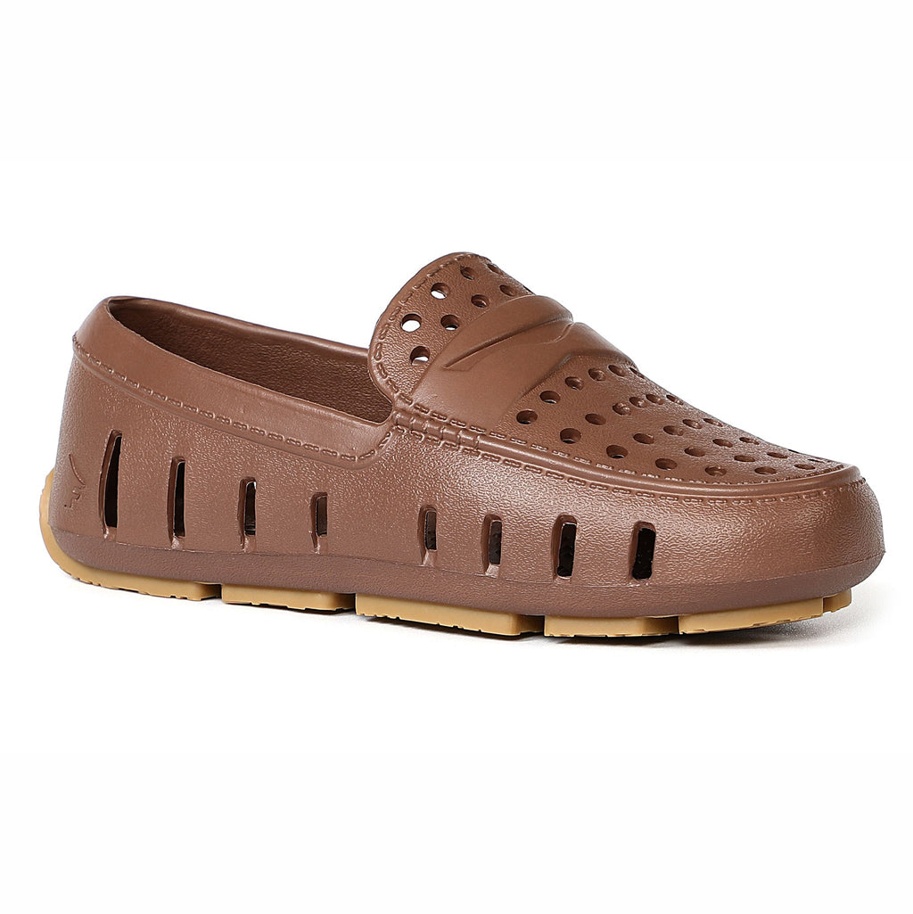 Kids Prodigy Driftwood Brown Gum Loafers