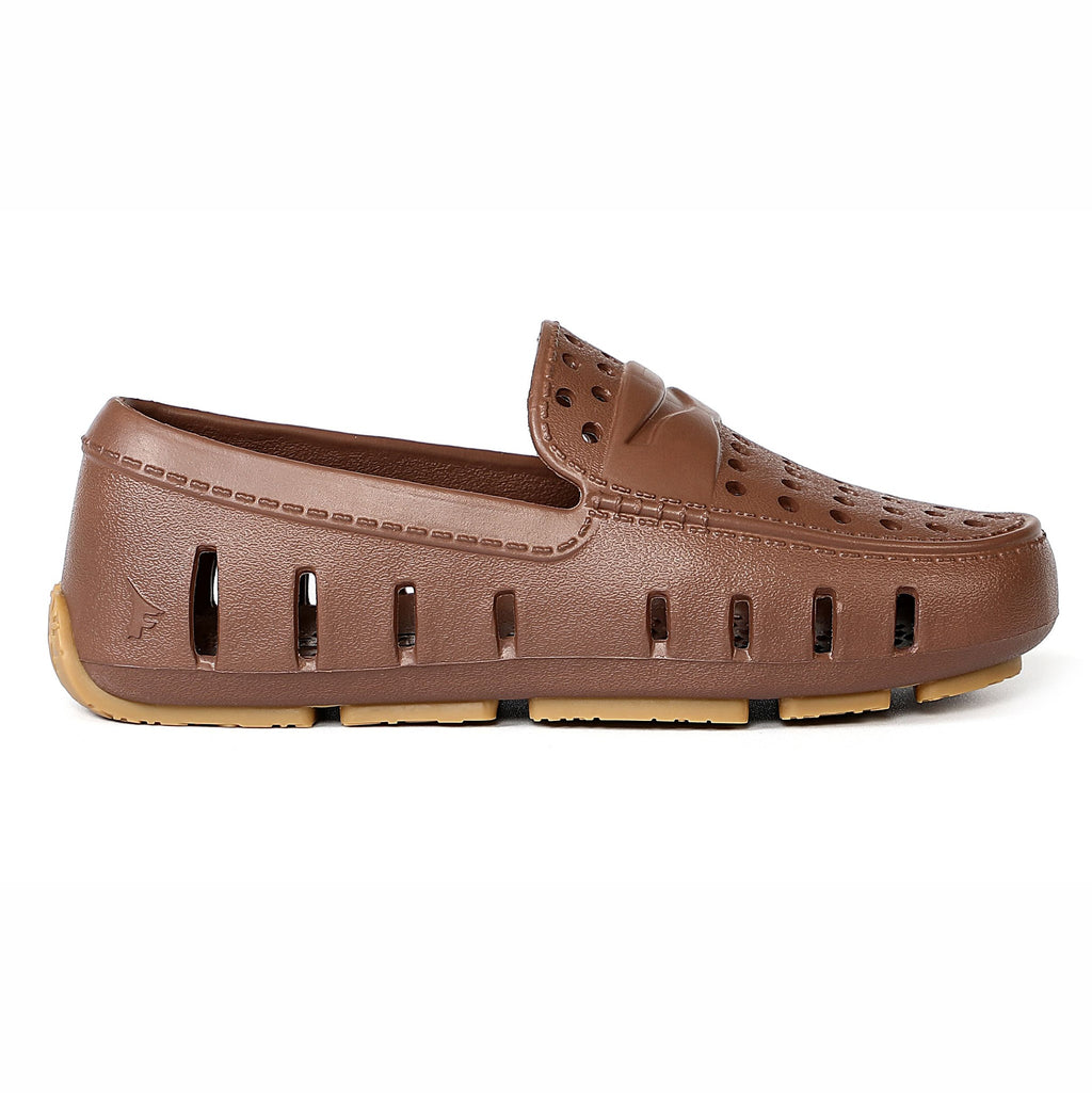 Kids Prodigy Driftwood Brown Gum Loafers