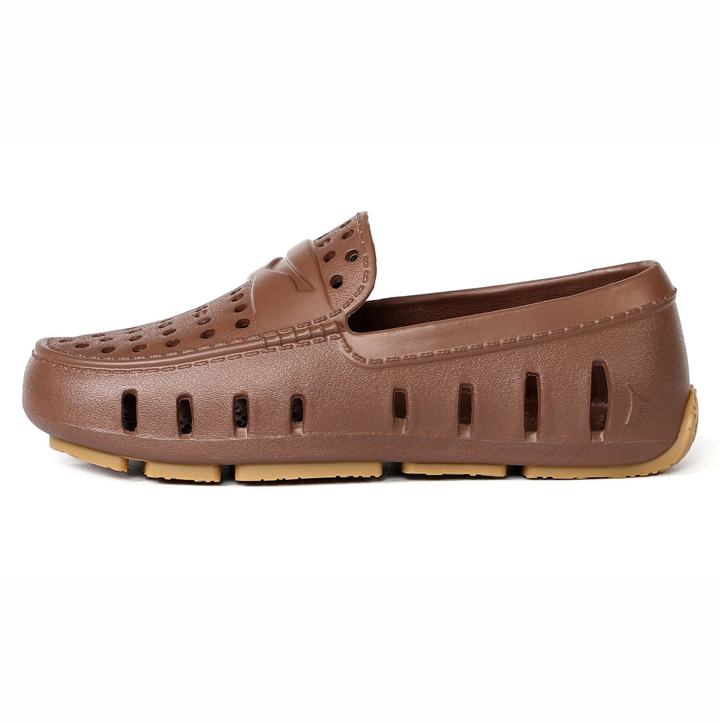 Kids Prodigy Driftwood Brown Gum Loafers