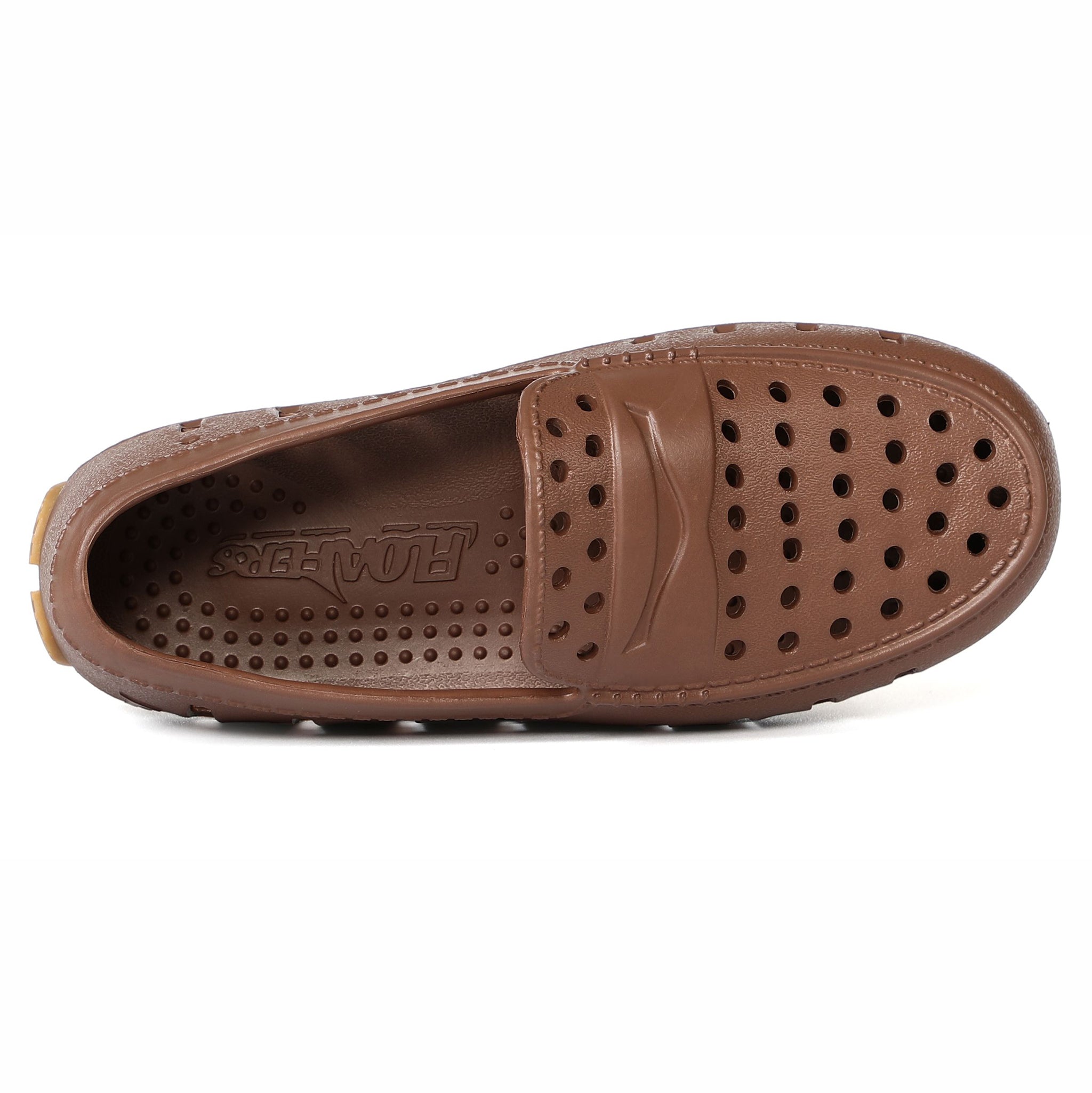 Kids Prodigy Driftwood Brown Gum Loafers