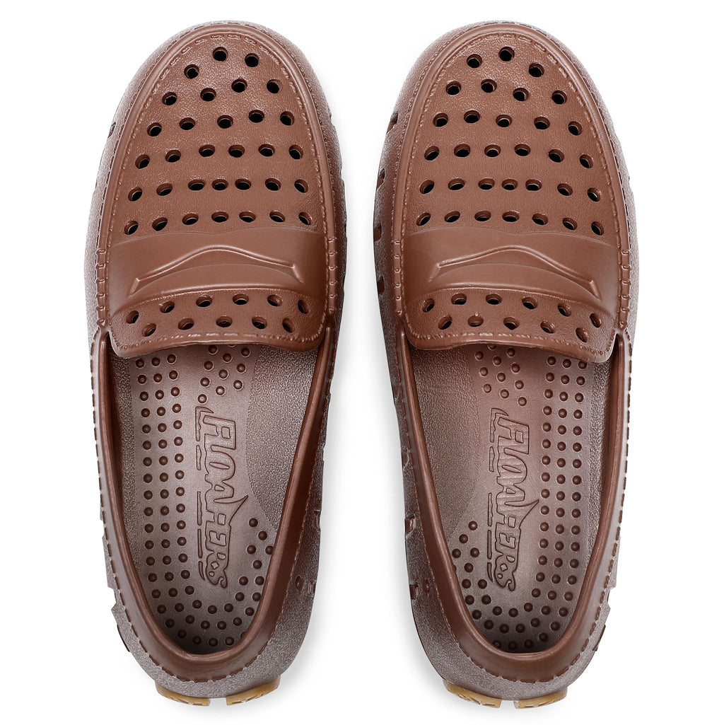 Kids Prodigy Driftwood Brown Gum Loafers