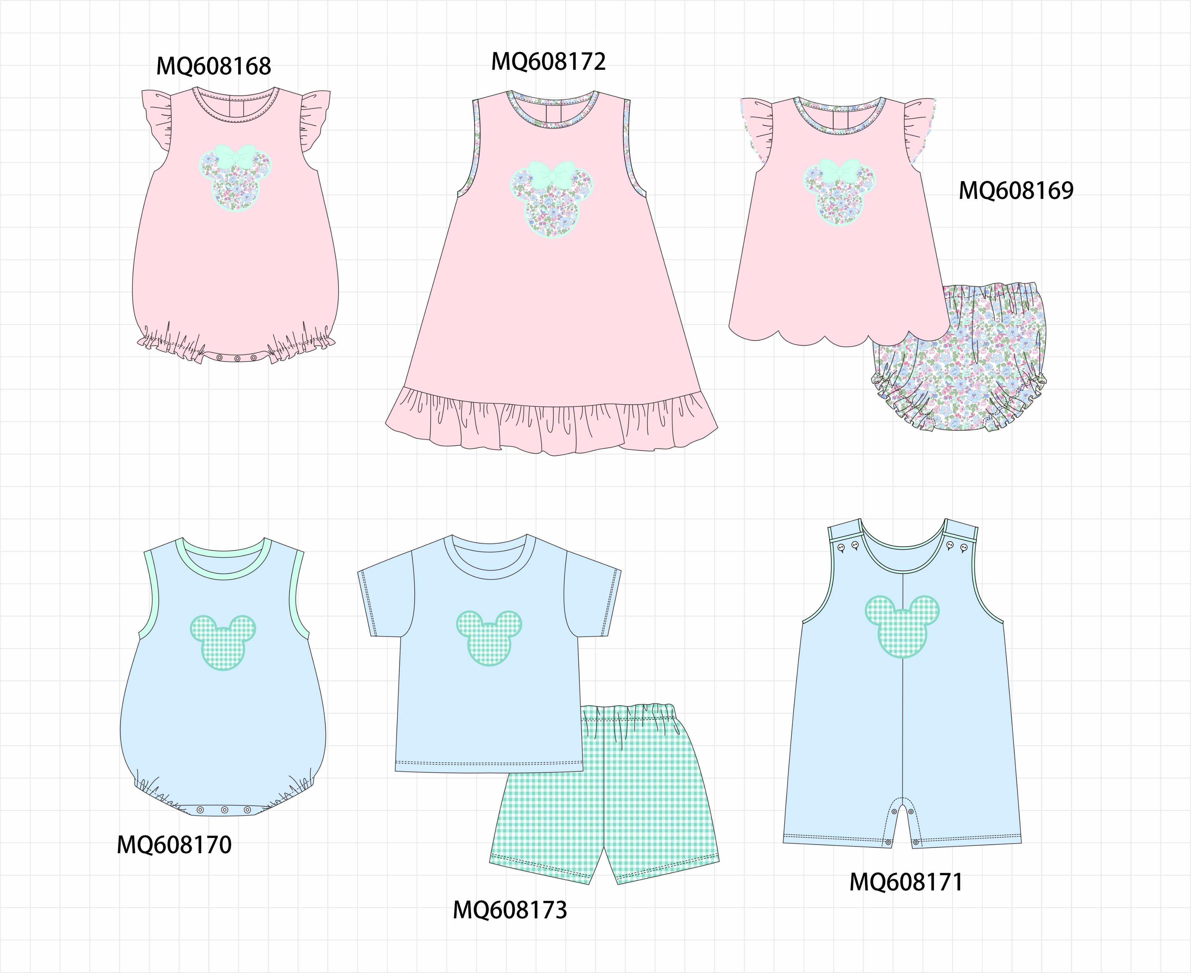 PO103 Pink&blue character applique collection
