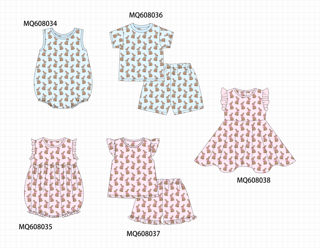 PO103 Pink easter bunny print collection