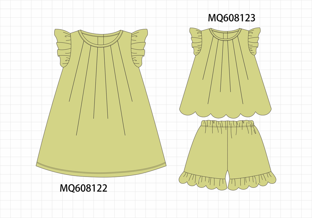 PO103 Sage ruffle collection