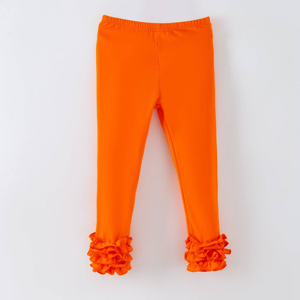 Solid Ruffled Fitted Icing Leggings