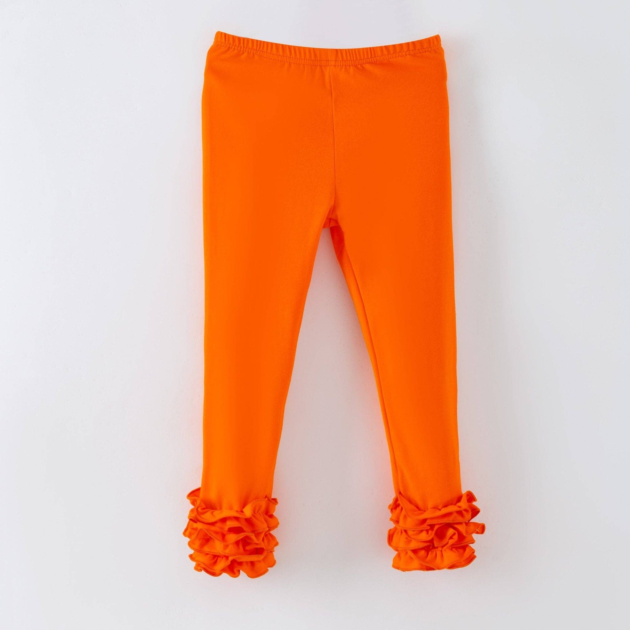 Solid Ruffled Fitted Icing Leggings