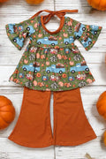 Truck full of pumpkins pants set
