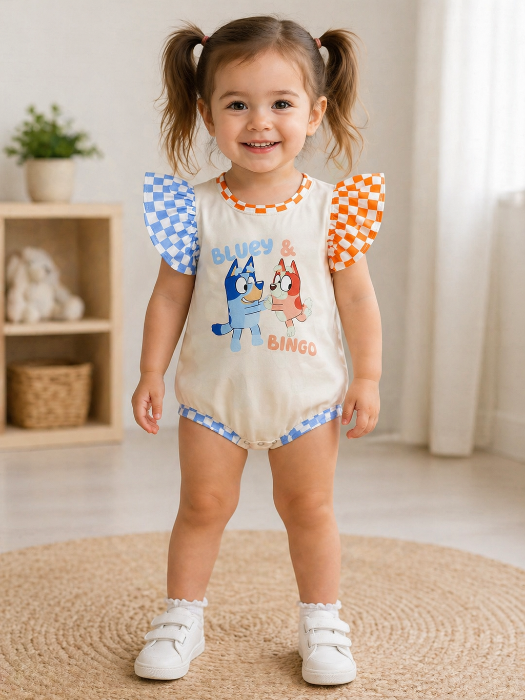 Bluey Checkered Girls Bubble