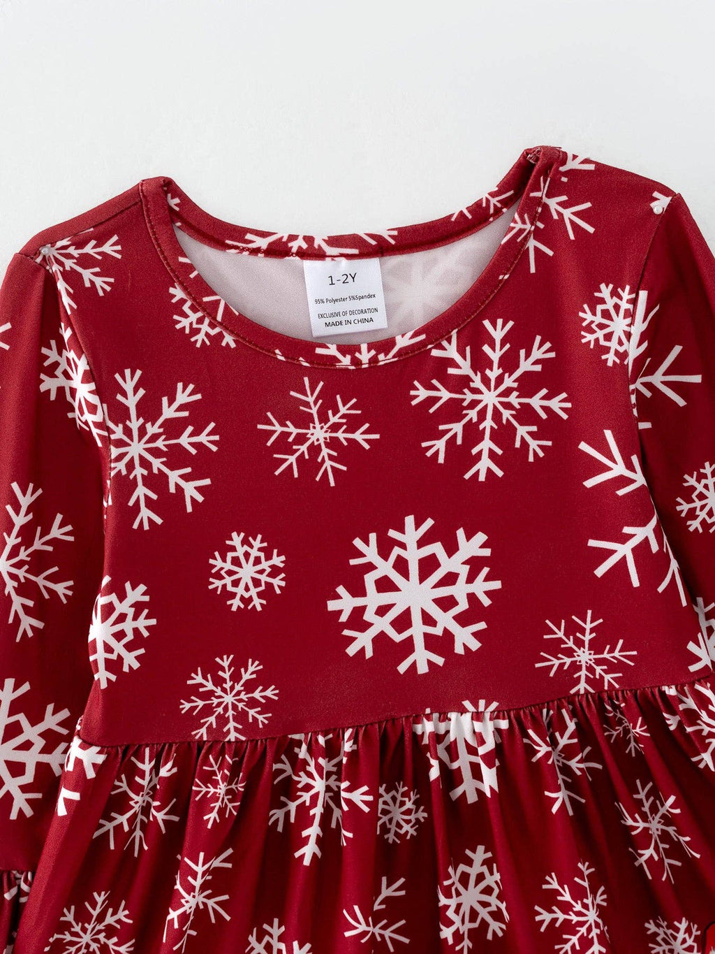 Christmas Girls Santa Print Dress