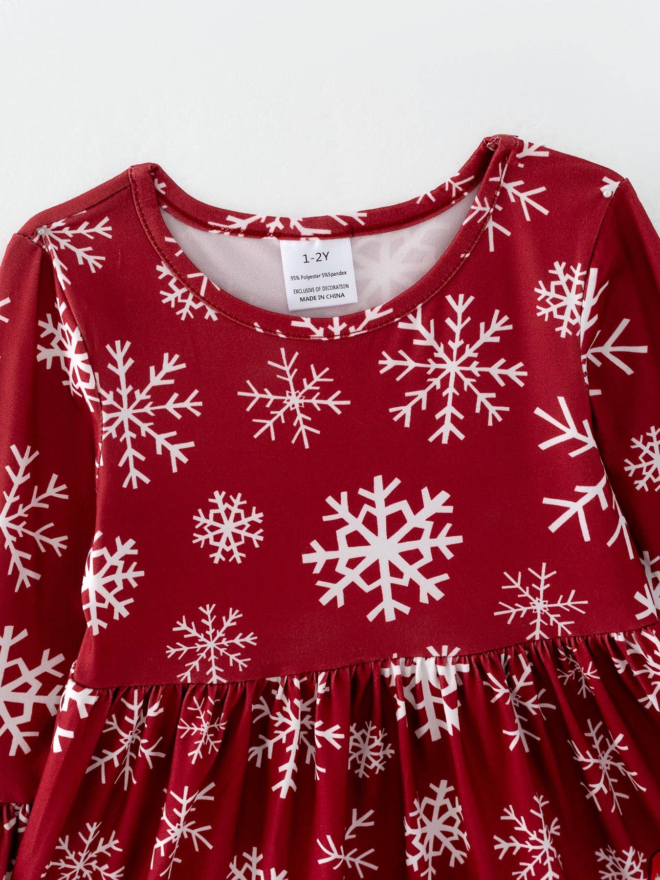 Christmas Girls Santa Print Dress