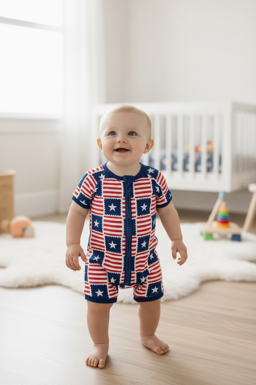 Star & Stripe Patriotic romper