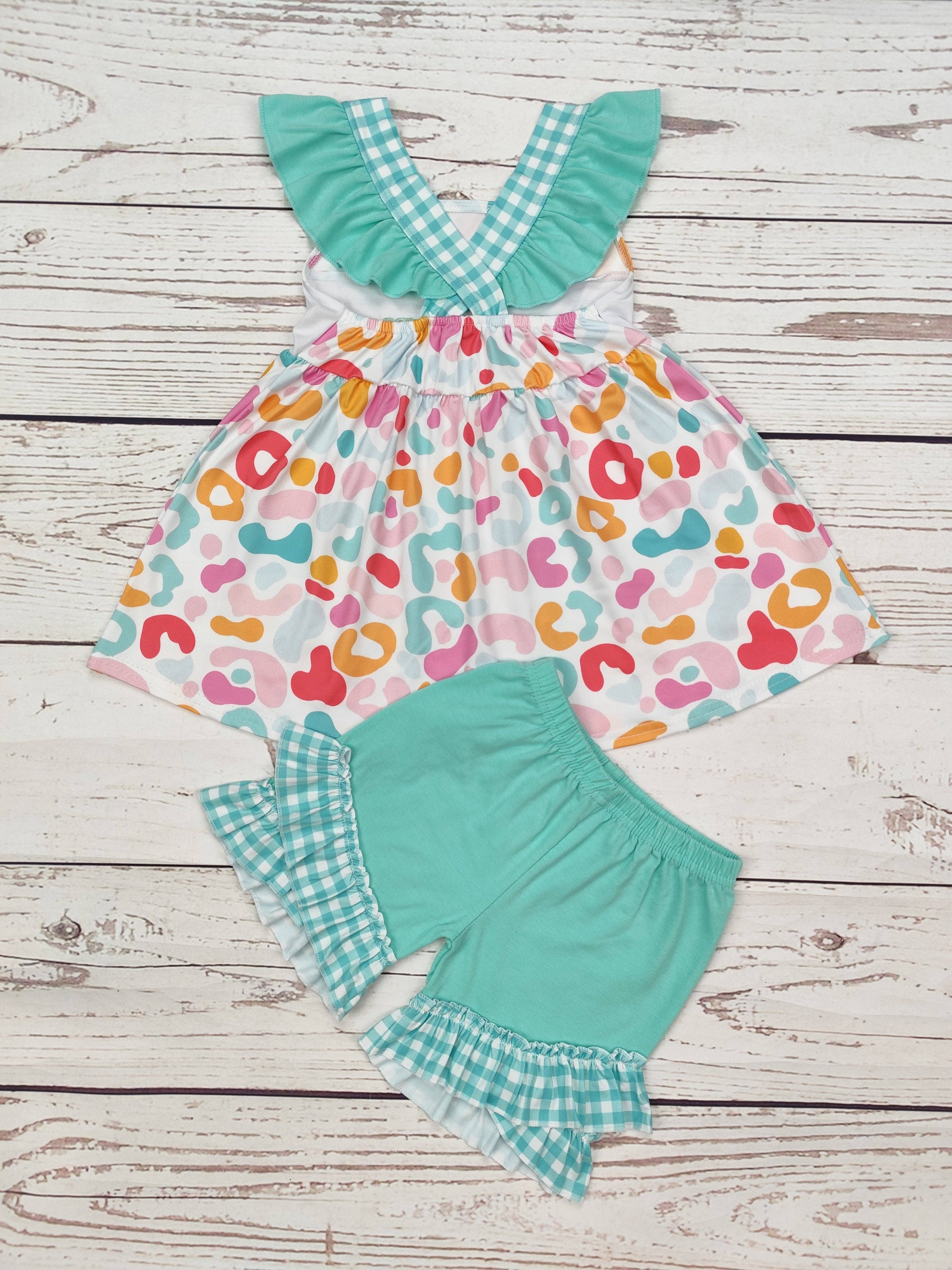 Mama's Girl Appliqué Cheetah Set
