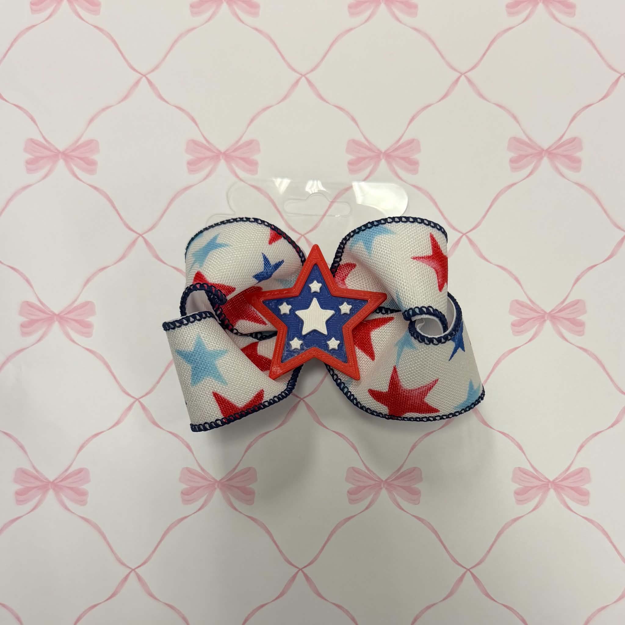 Fourth of July Stars Hairbow