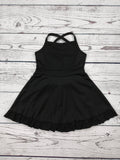 Black Athletic Dress with Ruffle