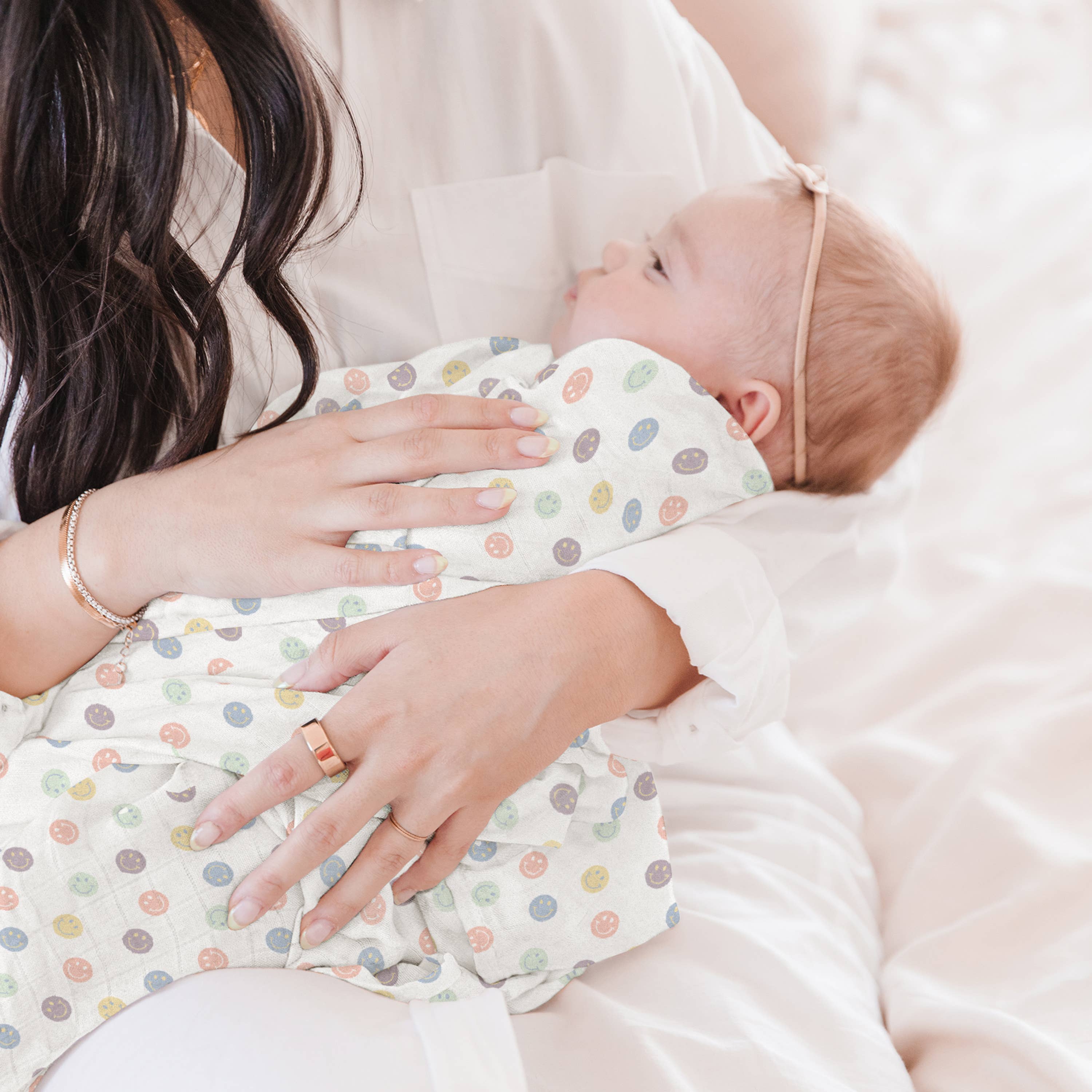 Swaddle Blanket Set Happy Baby Vibes