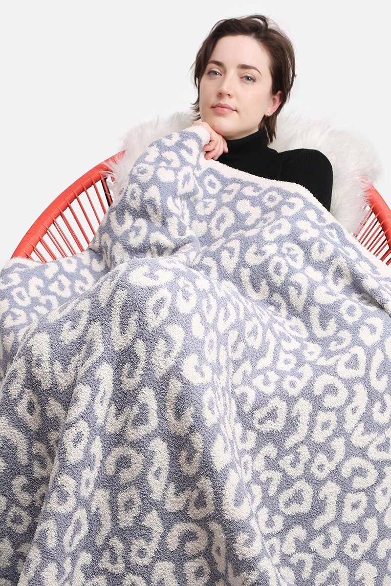 Leopard Print Adult Soft Throw Blanket