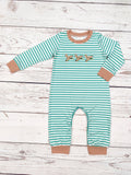 Boy Striped Duck Romper