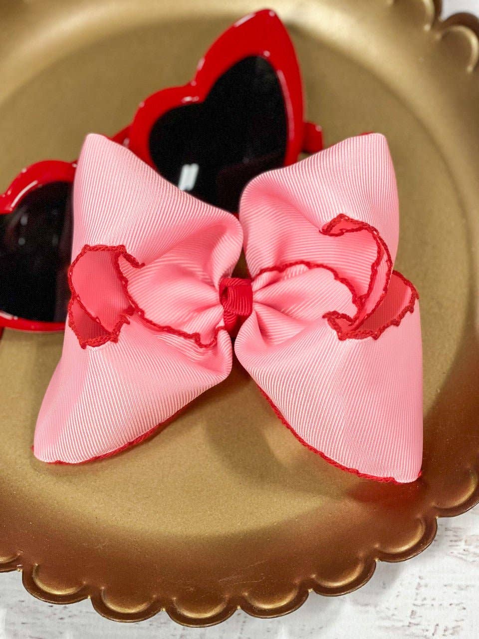 5" Classic Moonstitch Boutique Bows Girls Hair Accessories | Clip or Headband