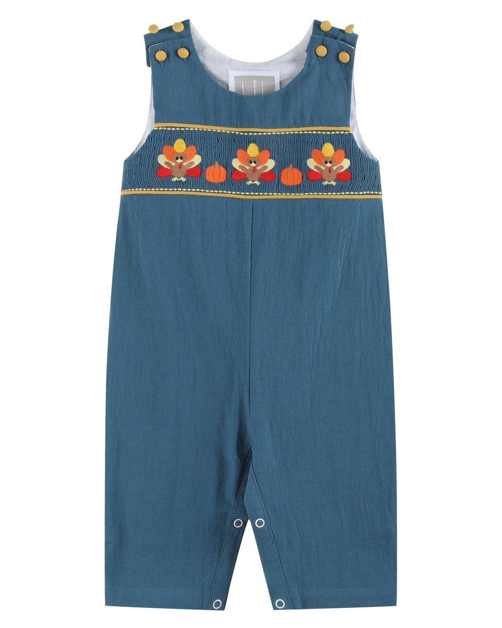 Cobalt Blue Turkey Smocked Longalls