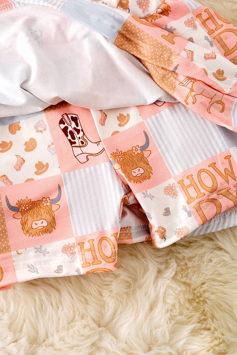 Howdy printed skort set