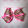 6" Pink/Cheetah Hairbow