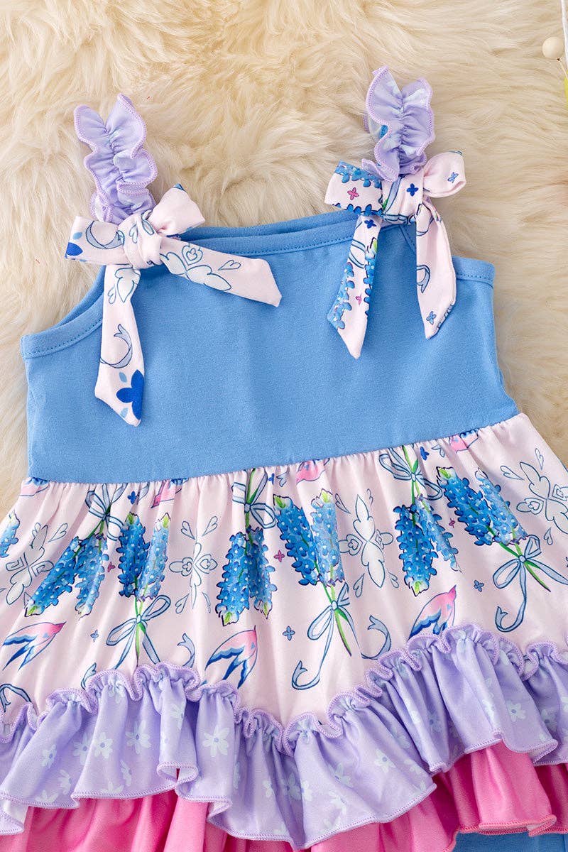 Bluebonnet ruffle top & short set