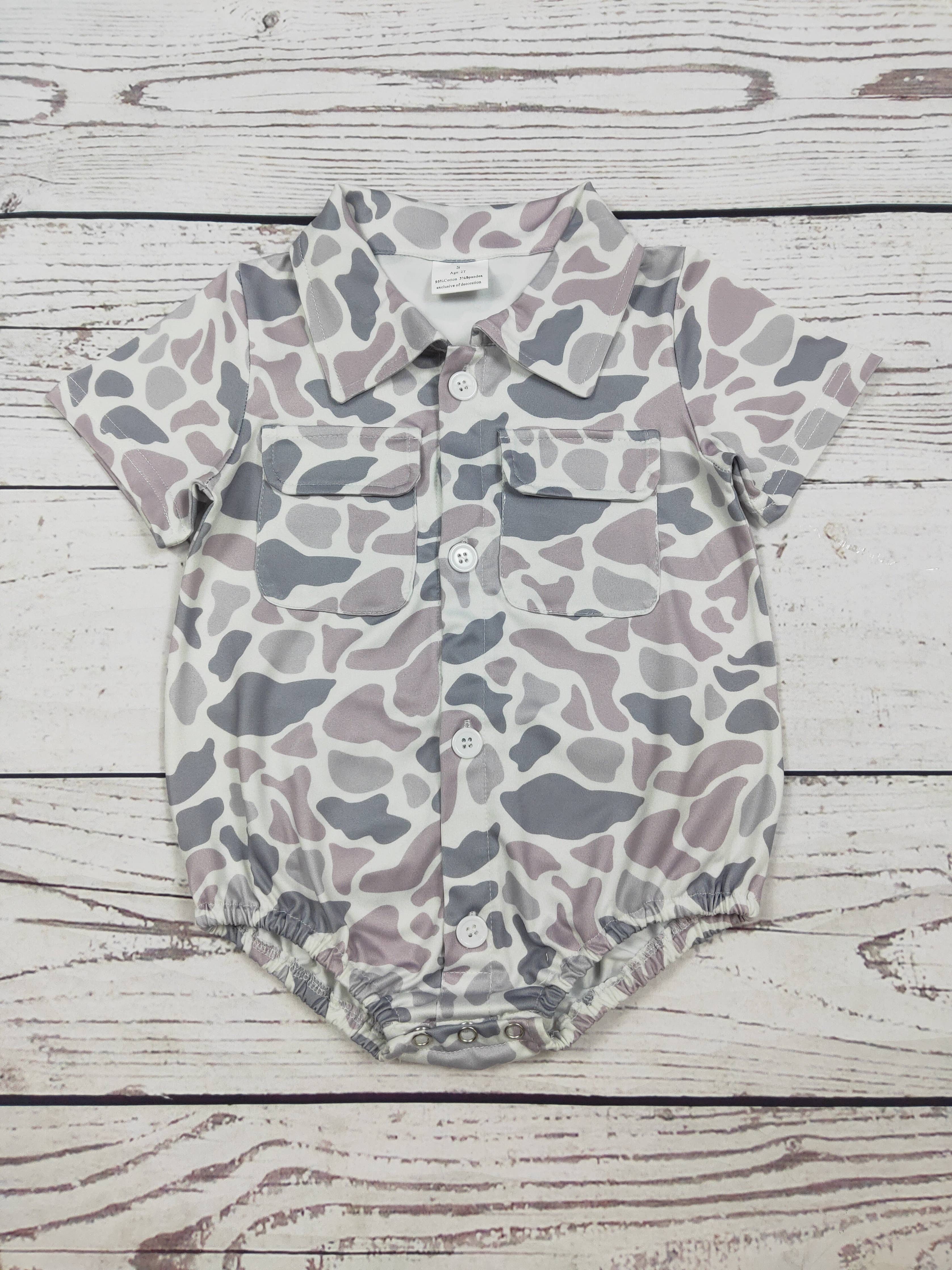Camouflage Boy Bubble With Pocket
