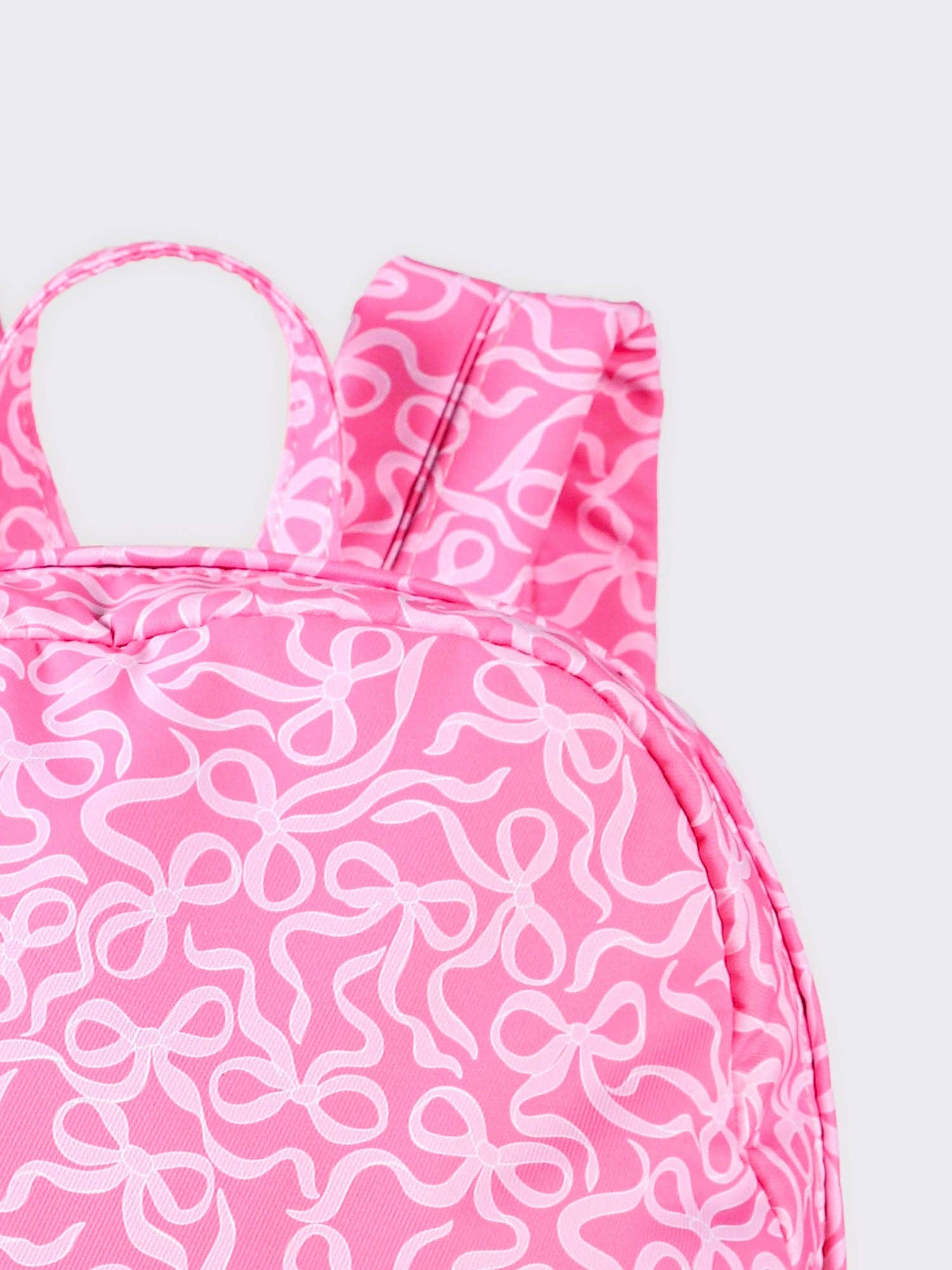 Gingham Ruffle Bow Printed Girls Backpack