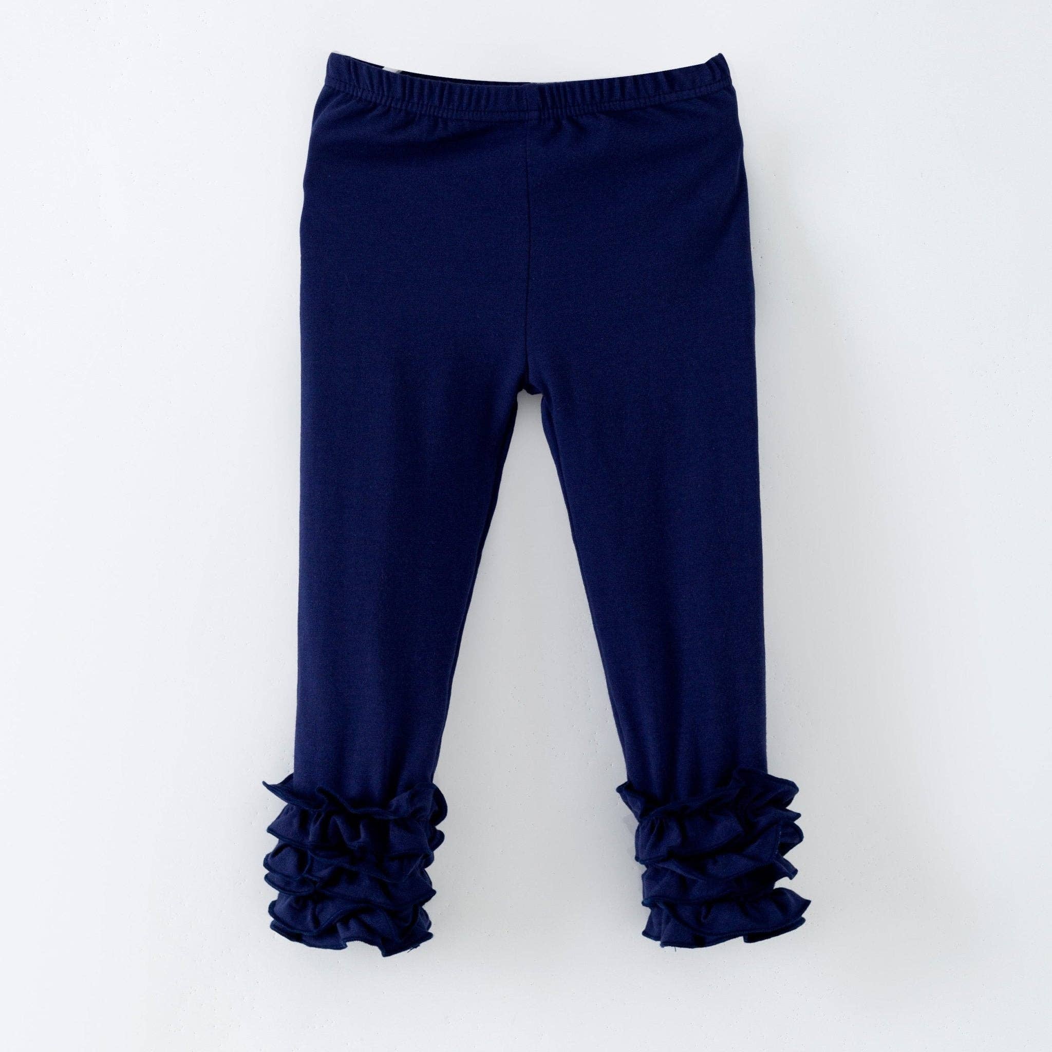 Solid Ruffled Fitted Icing Leggings