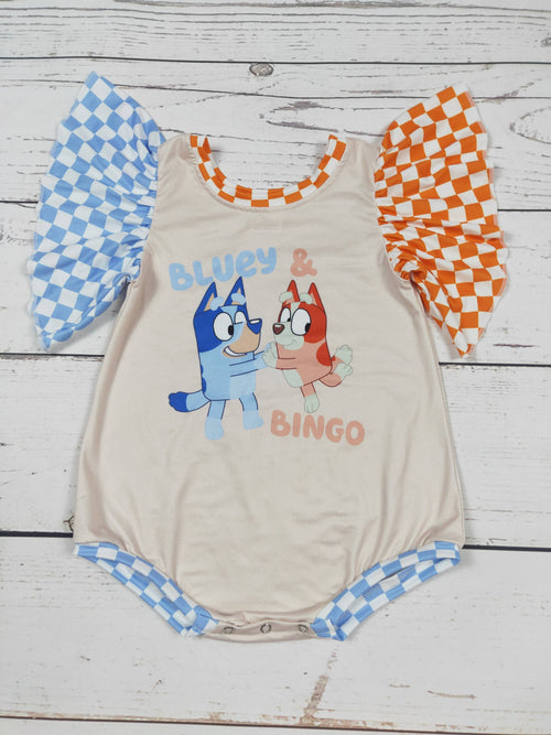 Bluey Checkered Girls Bubble