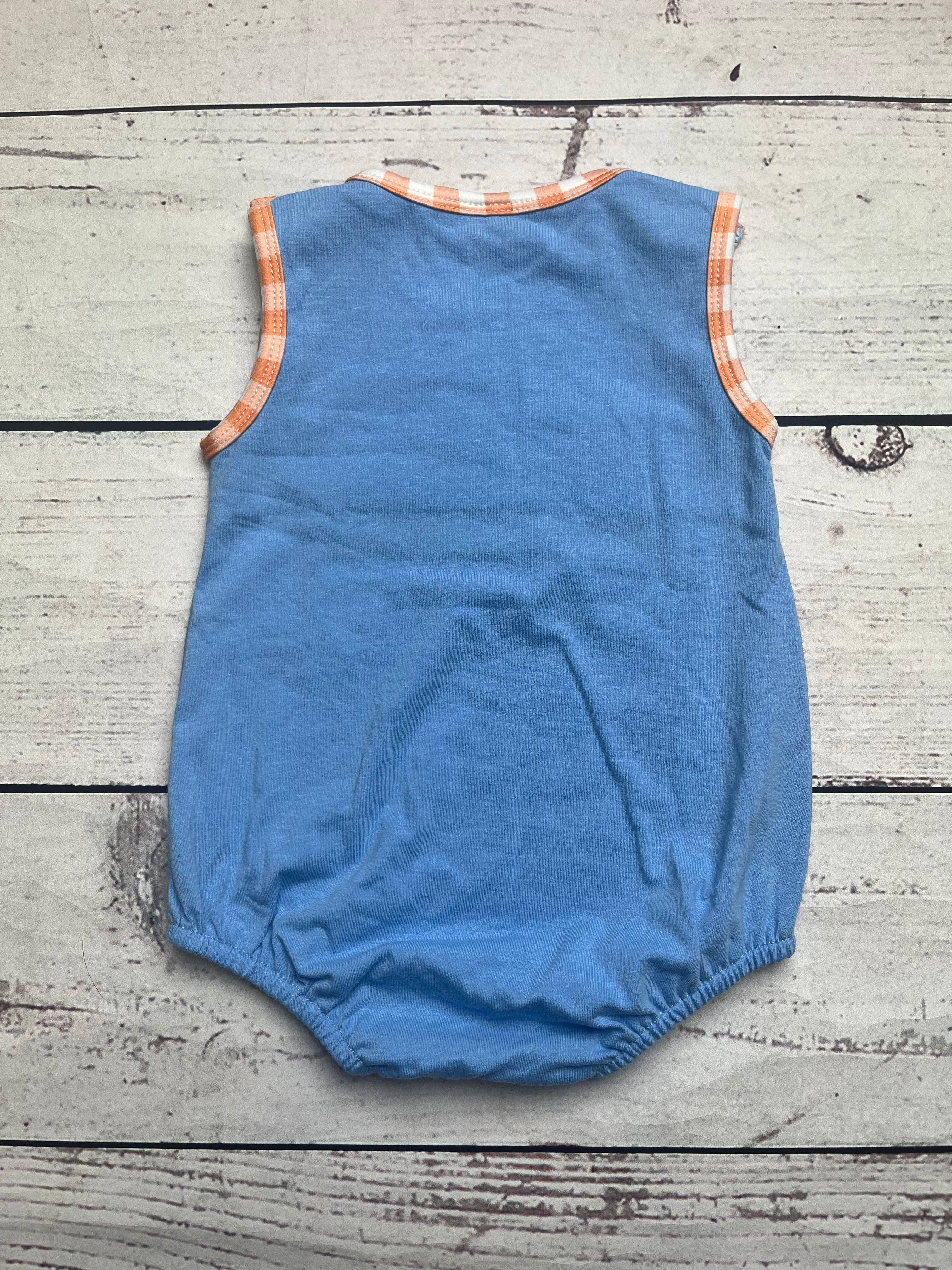 Baby Boy Puppy Pumpkin Appliqué Bubble