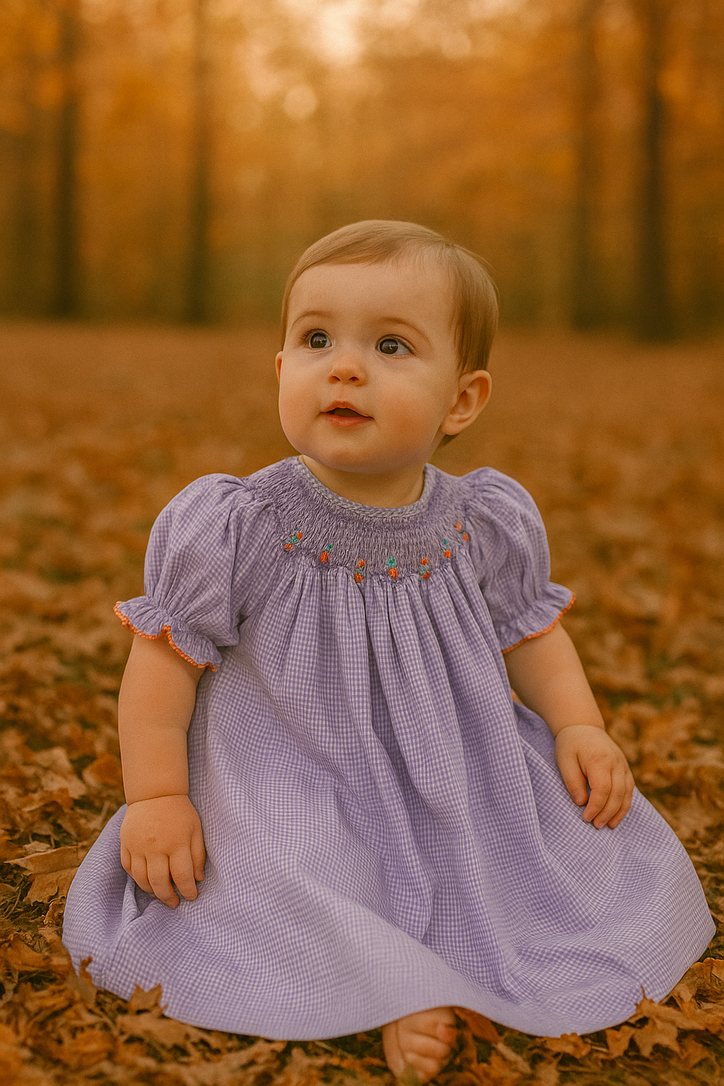 Floral Bishop Smocked Dress