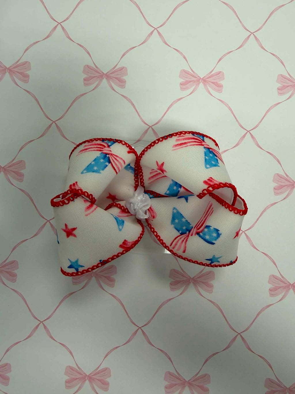 4" Flag Bows Hairbow