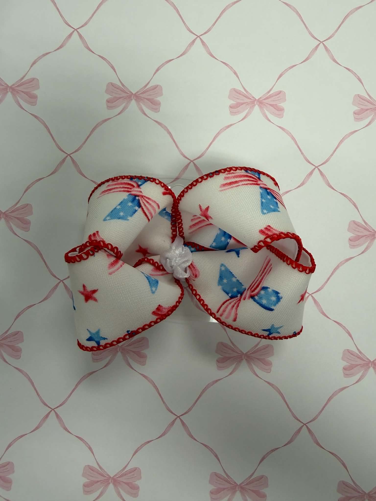 4" Flag Bows Hairbow