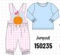 Pink Turkey Embroidery 2pc Jumpsuit Set