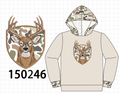 Camo Deer Applique Hoodie