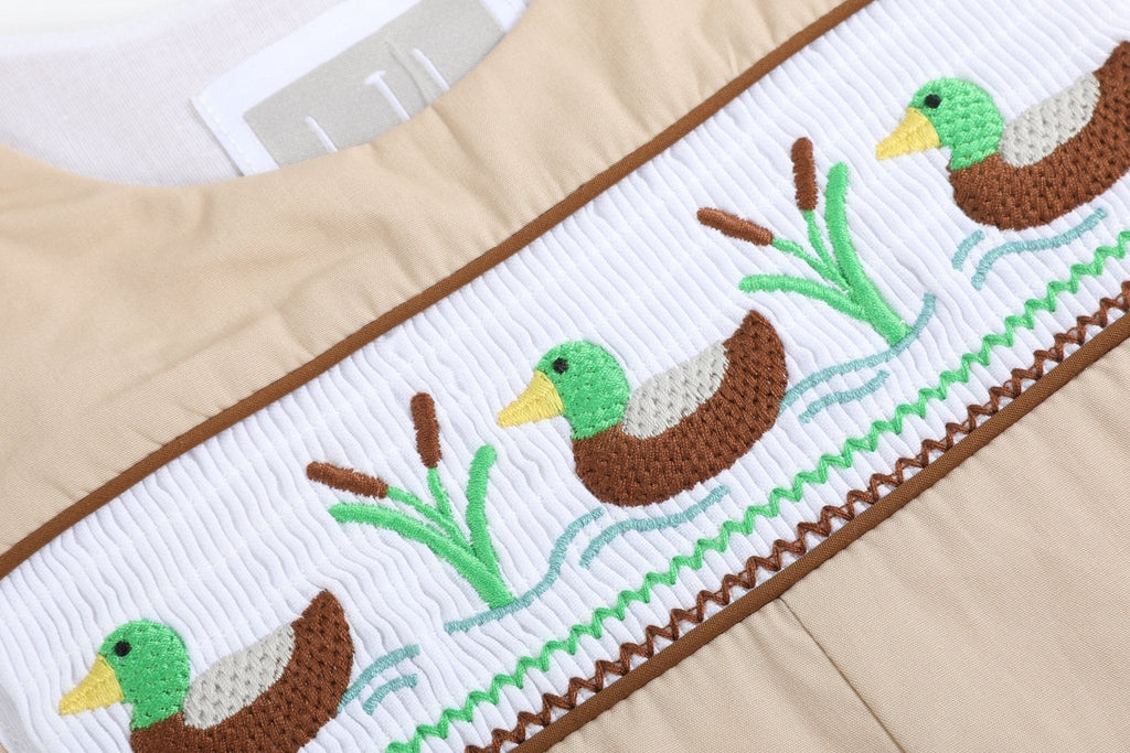 Light Brown Mallard Smocked Longalls