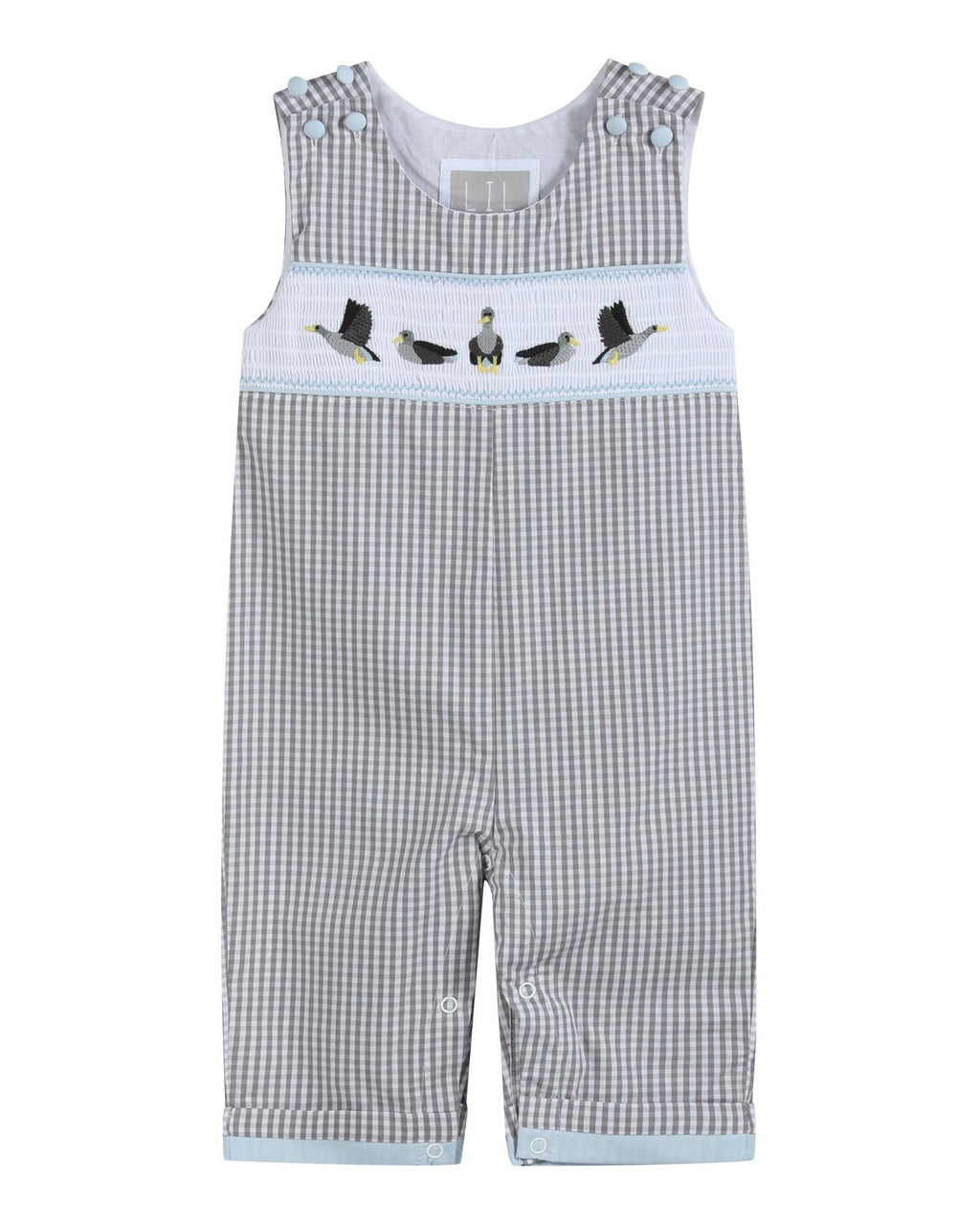 Light Gray Mallard Smocked Longalls