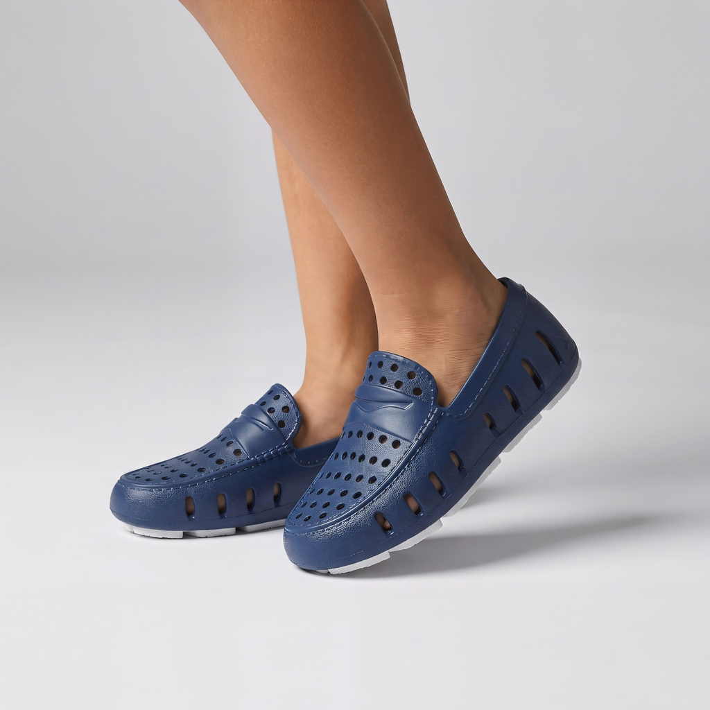 Kids Prodigy Navy Peony Bright White Loafers