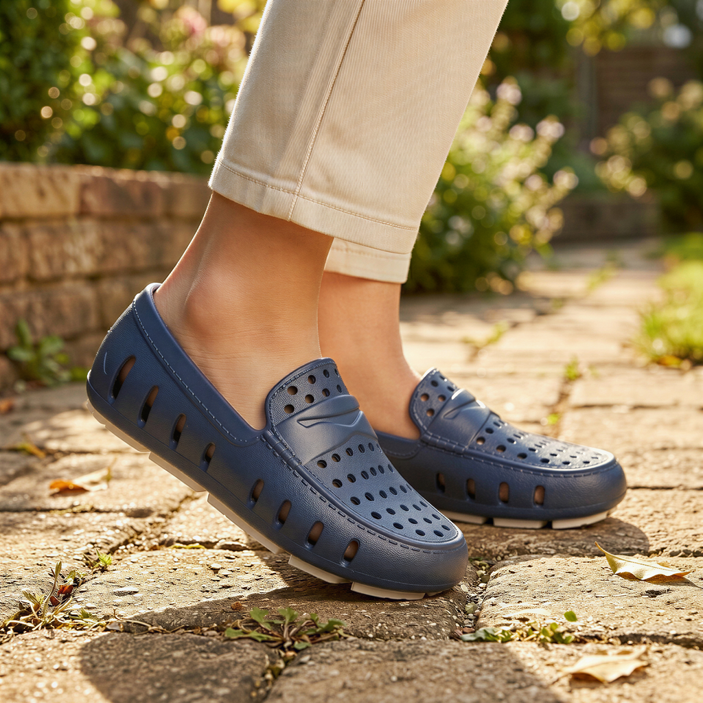 Kids Prodigy Navy Peony Bright White Loafers