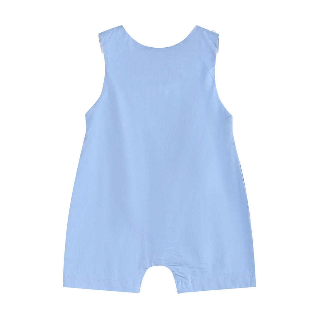 Periwinkle Blue Crosses Smocked Jon Jon