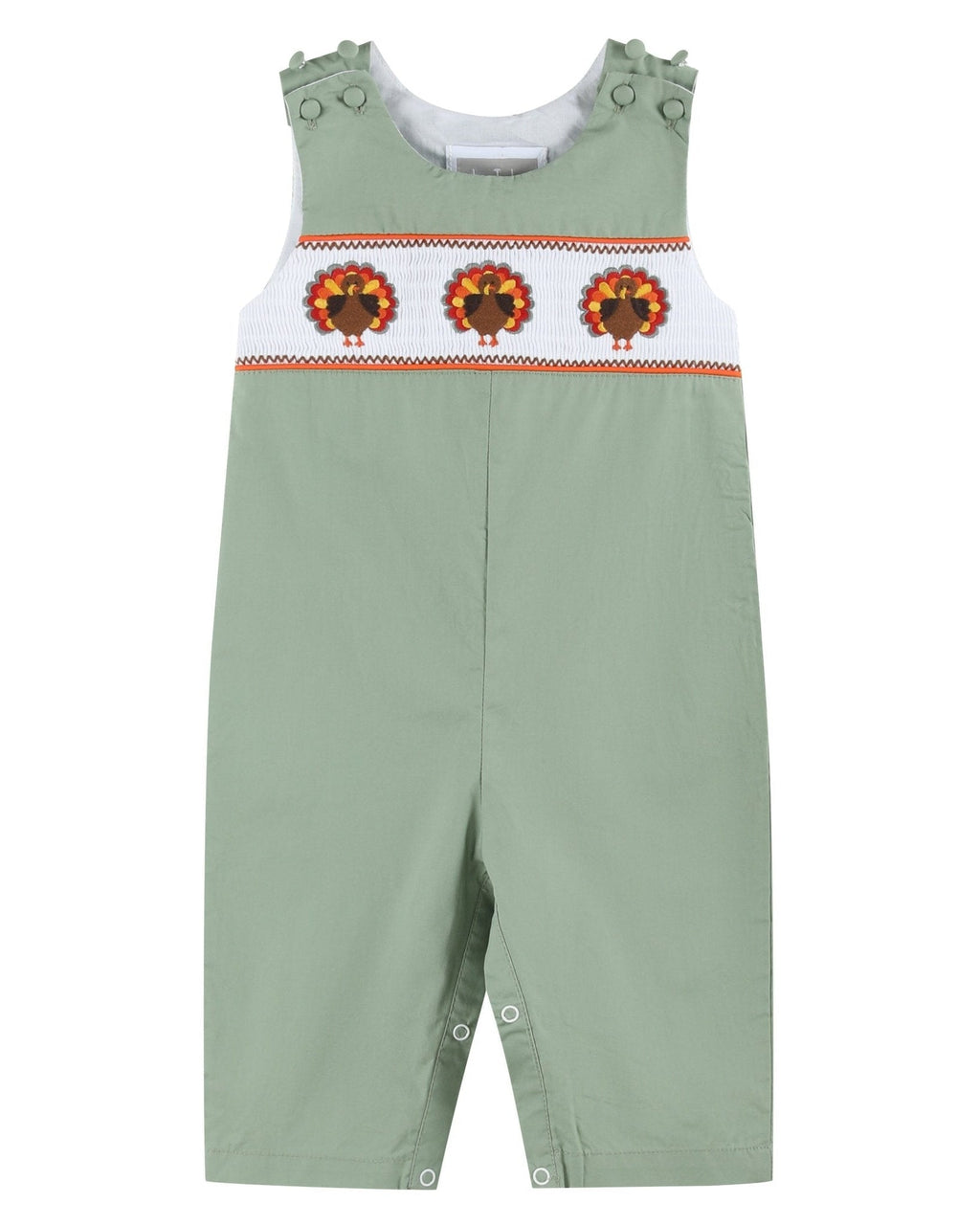 Sage Green Turkey Smocked Longalls