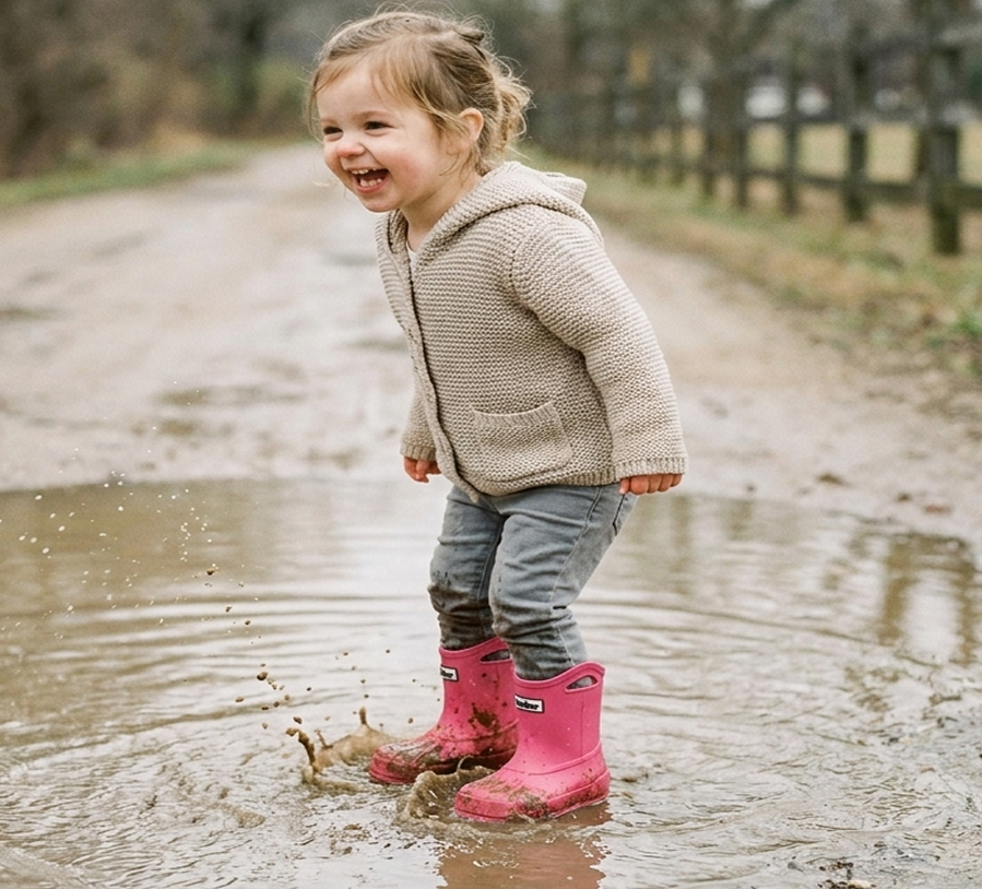 KIDS SCOUT RASPBERRY RAIN BOOT