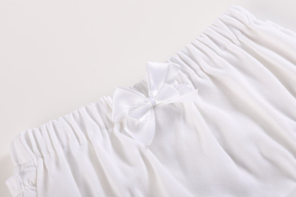 White and Pink Bloomers Knit 2pc Set